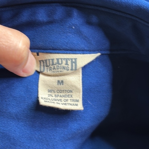 Duluth Trading 23306 Blue Ridge Moleskin Stretch Shirt Size Medium - Picture 7 of 8